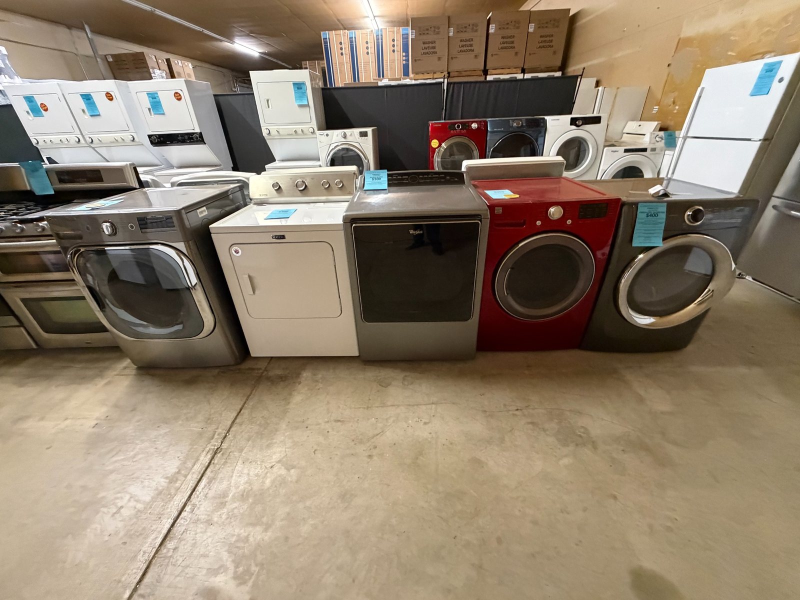 Used washers and dryers