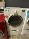 Whirlpool white frontload Gas dryer with pedestal