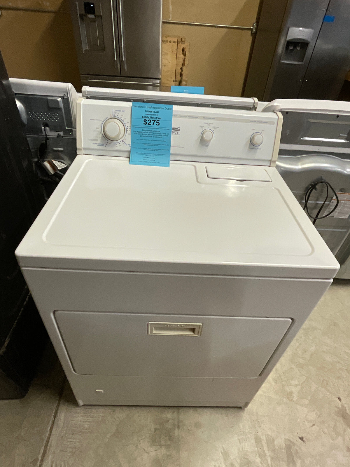 Whirlpool Estate gas dryer
