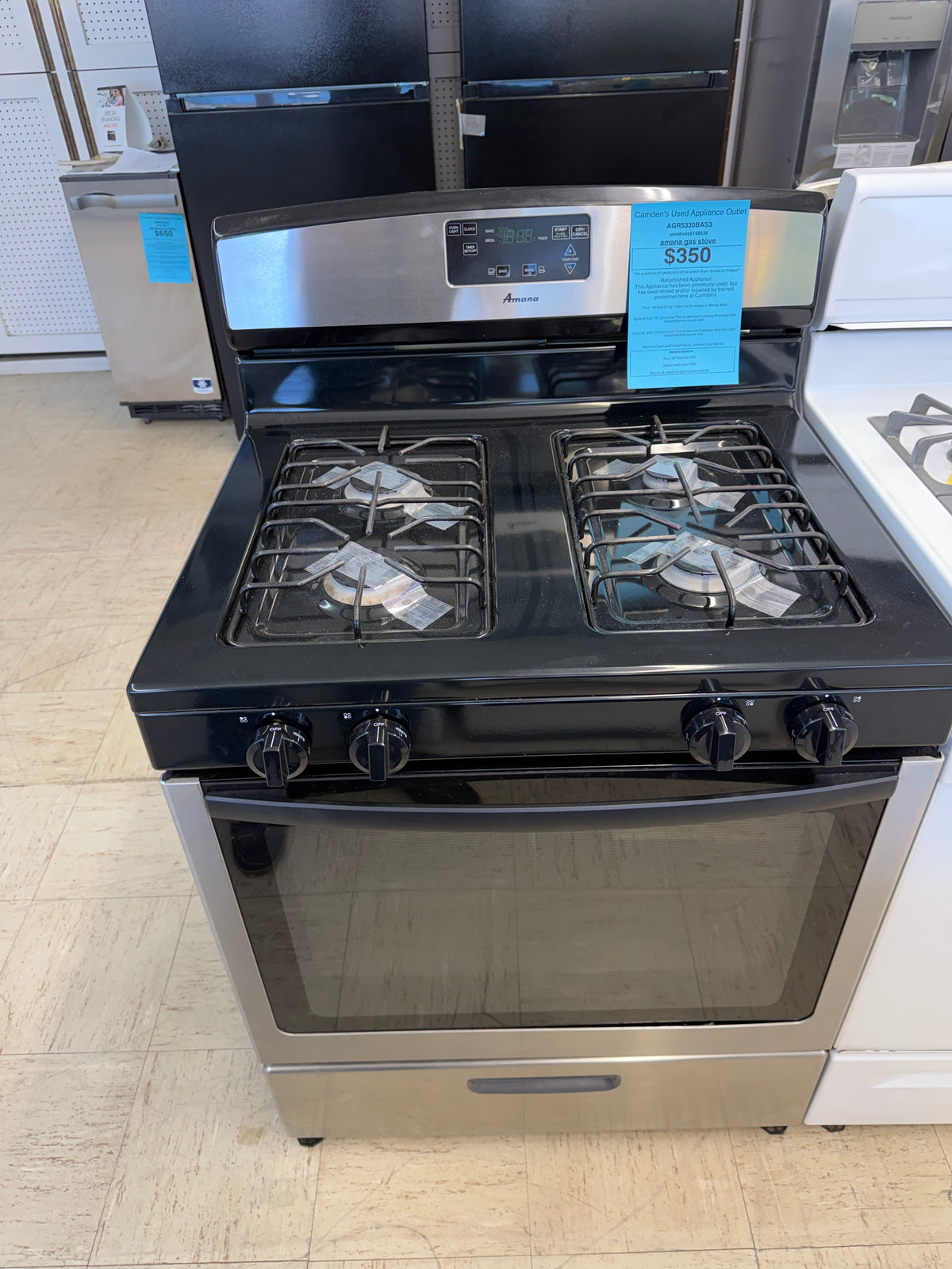 Amana Stainless Steel Gas Range